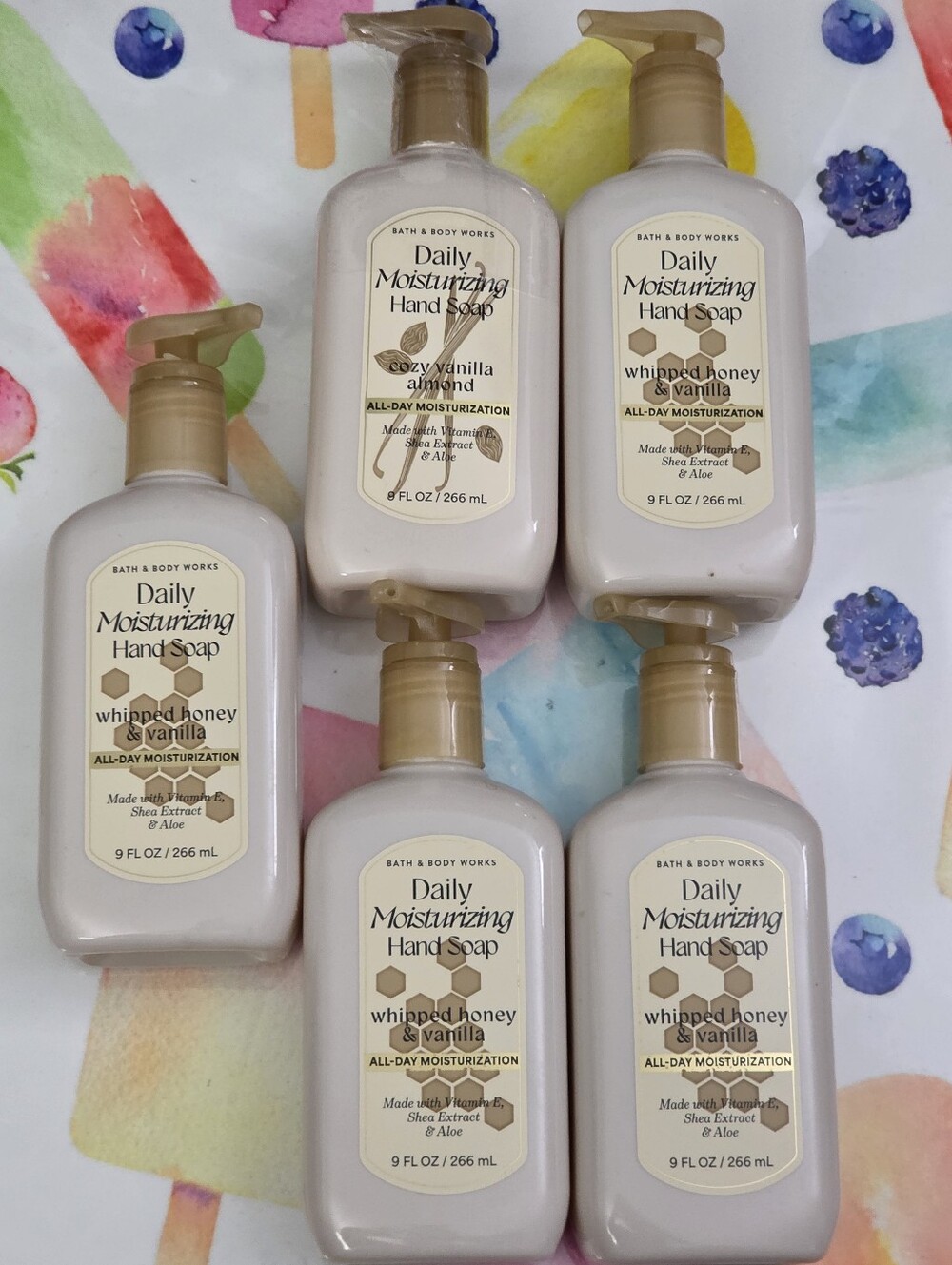 Bath & Body Works Daily Moisturizing Hand Soap - Whipped Honey & Vanilla 5 Pack